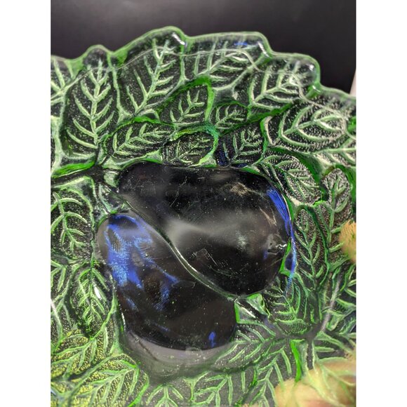 Depression Glass Green Pear Pattern Bowl Handles - Picture 10 of 14